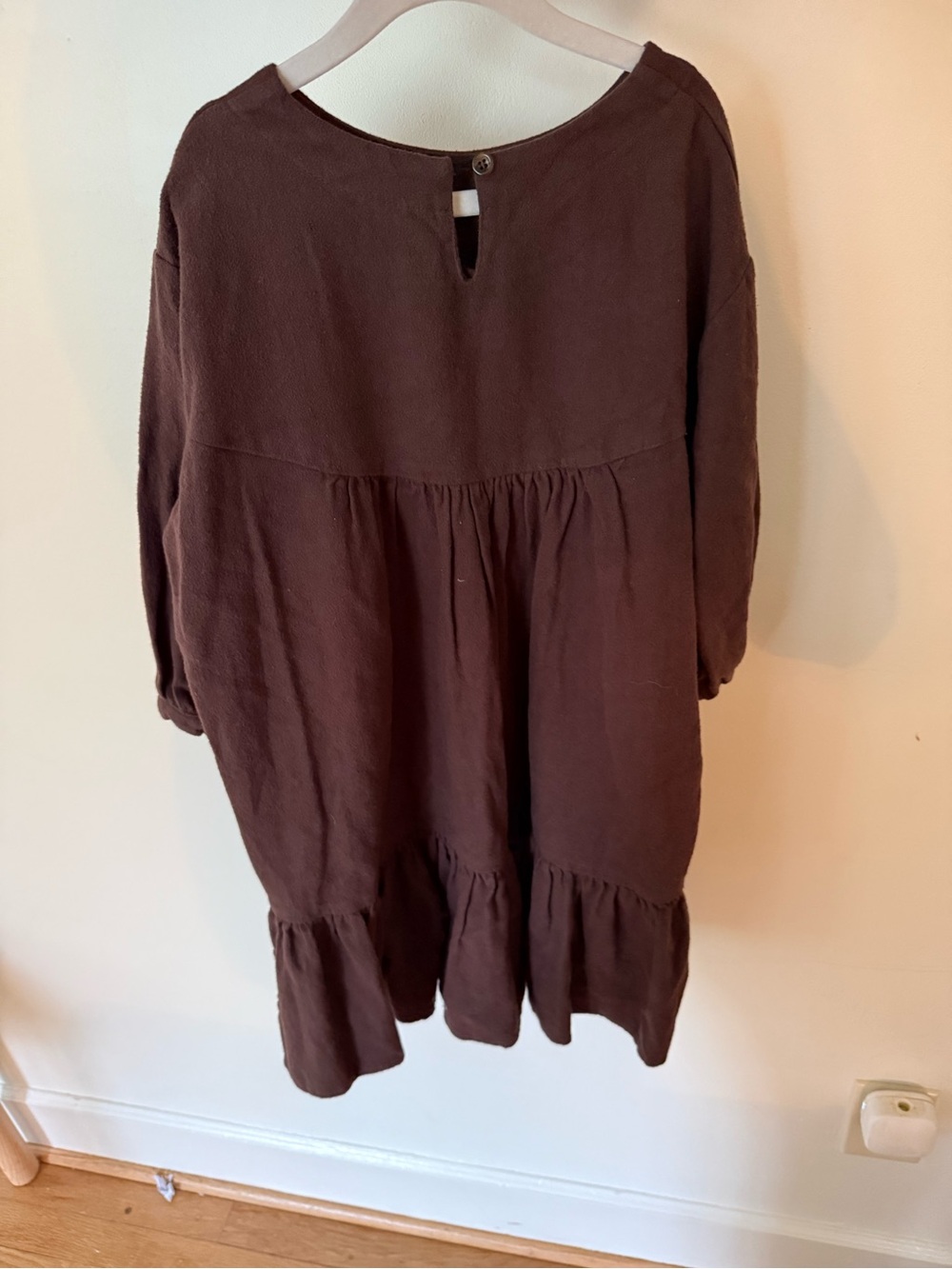 Girls' Casual Brown Scoop Neck Dress - Unbranded - Picture 3 of 4